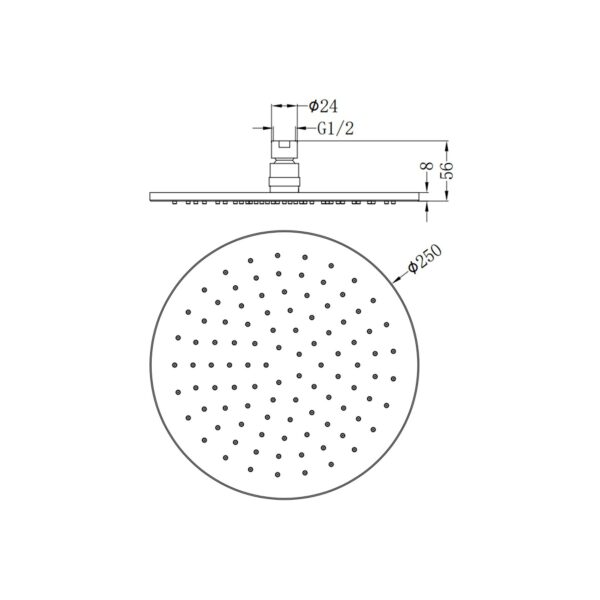 250MM ROUND SHOWER HEAD [MUSA-17]