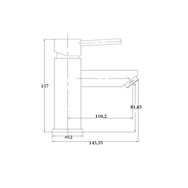BASIN MIXER WITH STRAIGHT SPOUT [GILDA-01]