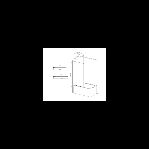 BATH SCREEN WITH PIVOT [GLAME-01]