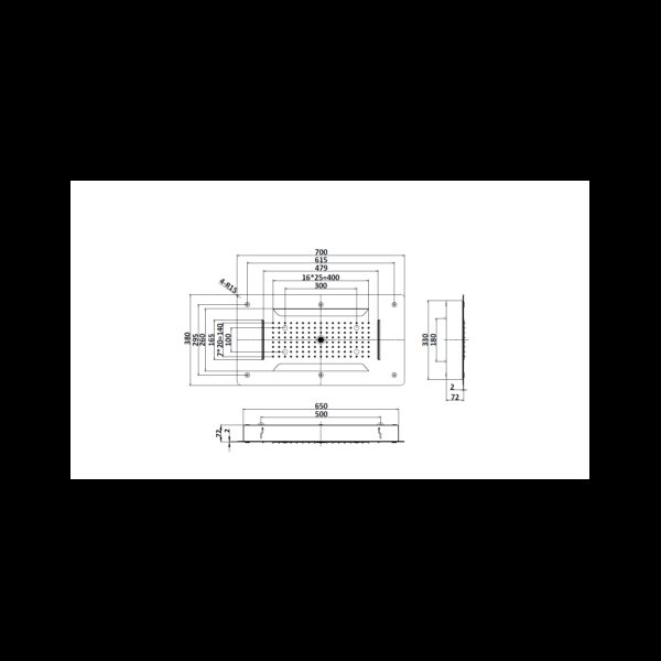 CONCEALED SHOWER HEAD [PURITY-02]