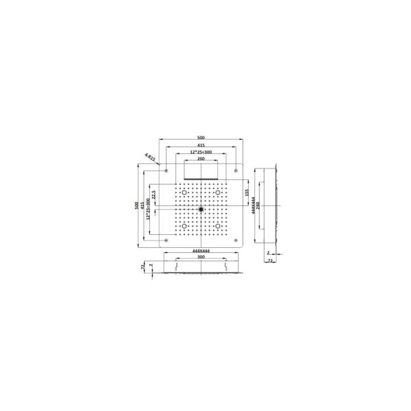 CONCEALED SHOWER HEAD [PURITY-04]