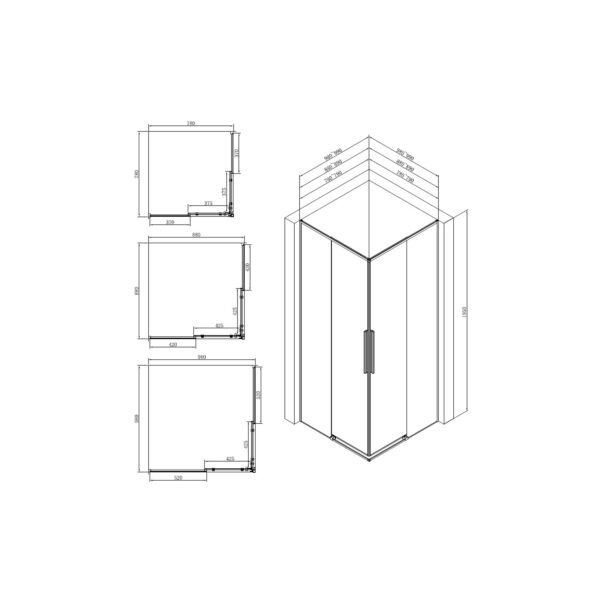 DOUBLE SLIDING SHOWER CABIN [JACORE-05]