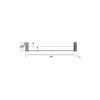 DOUBLE TOWEL RAIL 600mm [MIRATTO-06]
