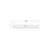 DOUBLE TOWEL RAIL 600mm [MUSA-14]