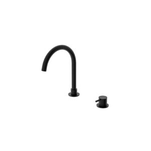 HOB MOUNTED BASIN MIXER WITH ROUND SPOUT [MUSA-05]