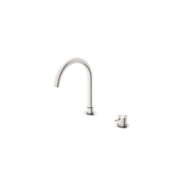 HOB MOUNTED BASIN MIXER WITH ROUND SPOUT [MUSA-05]