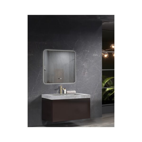 MIRROR LED WITH ALUM. FRAME 8MM 90X90 [VIGO]