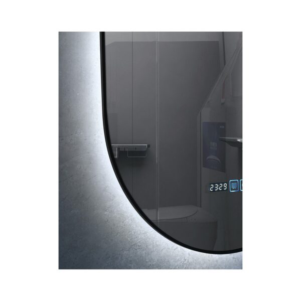 MIRROR LED WITH ALUM. FRAME 8MM BLACK 50X80 [OVIEDO-01]