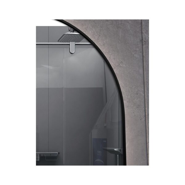 MIRROR LED WITH ALUM. FRAME 8MM BLACK 50X80 [OVIEDO-01]