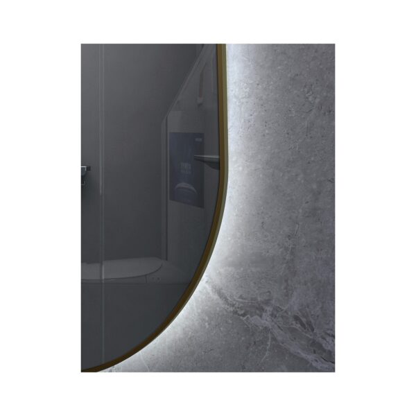 MIRROR LED WITH ALUM. FRAME 8MM GOLD 50X80 [OVIEDO-02]