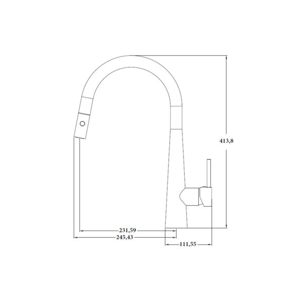 PULL OUT KITCHEN MIXER  WITH VEGIE SPRAY [CELIA-02]