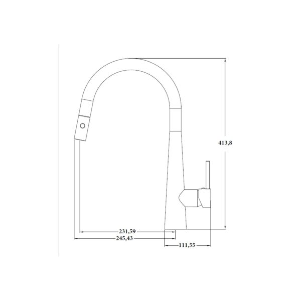 PULL OUT KITCHEN MIXER  WITH VEGIE SPRAY [CELIA-04]