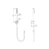 SET BATHTUB SHOWER MIXER WITH SPOUT, SHOWER HOSE & HANDSHOWER [MUSA 21-22]