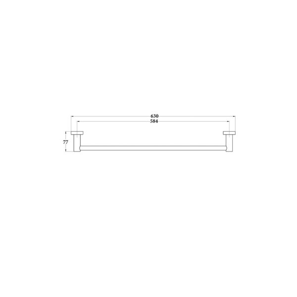 SINGLE TOWEL RAIL 600mm [MUSA-13]