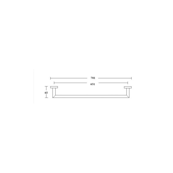 SINGLE TOWEL RAIL 700mm [GILDA-14]