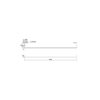 SINGLE TOWEL RAIL 800mm [LUME-12]