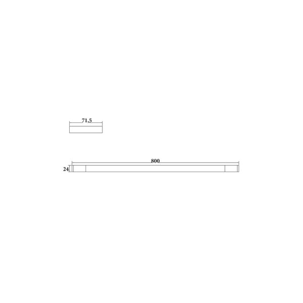 SINGLE TOWEL RAIL 800mm [PALMIA-13]