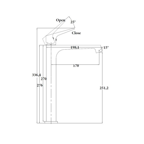 TALL BASIN MIXER [BIANCO-02]