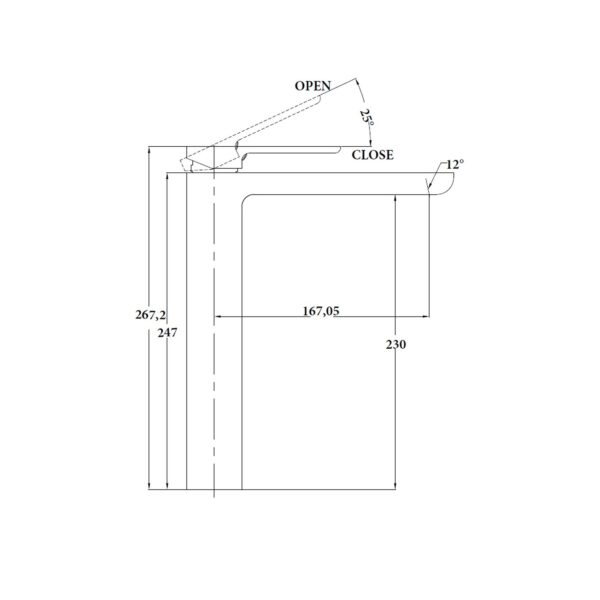 TALL BASIN MIXER [CARA-02]