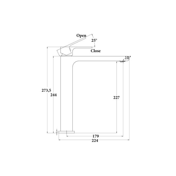 TALL BASIN MIXER [LUME-02]