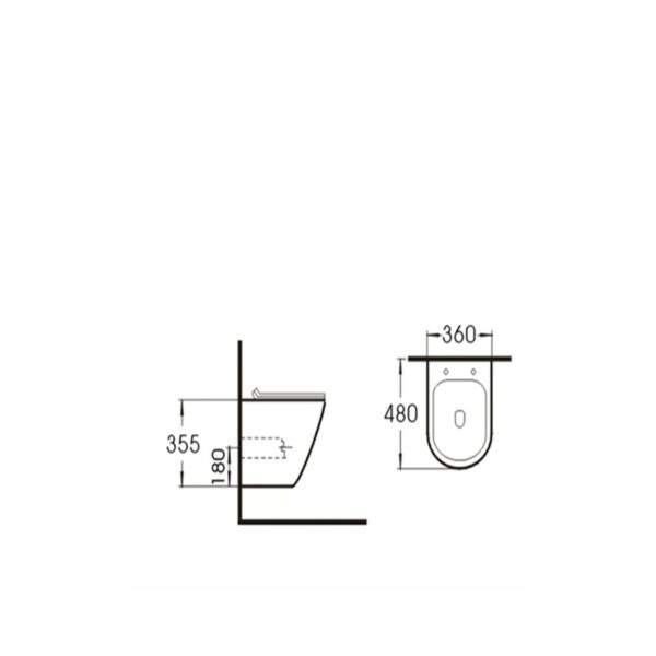WALL-HUNG TOILET WITH COVER [BLOOMY-02]