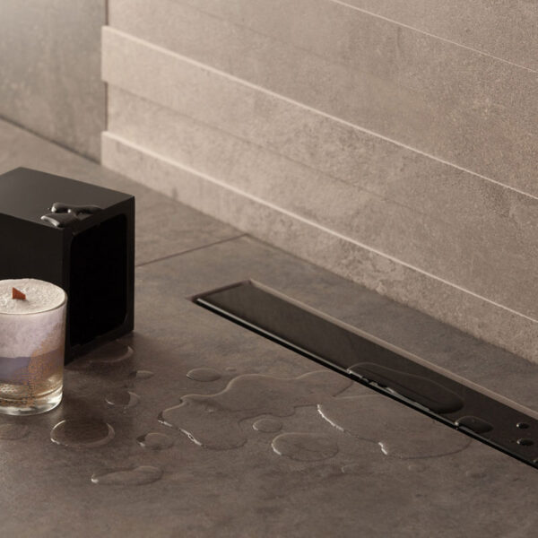 Confluo Frameless Line Black Glass Confluo Frameless Line Black Glass