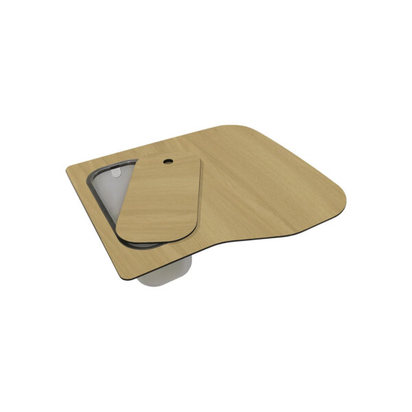 Dërrasë prerëse HPL me tepsi Fox 360 ATH130OL Olmo