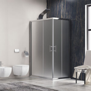 Kabinë dushi drejtkëndëshe Flora 100 70x140x190 Cromo me kristal akulli 6 mm (S-1010)