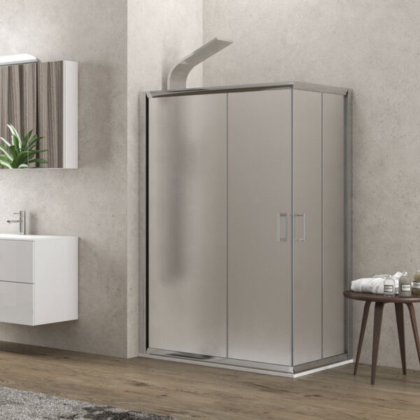 Kabinë dushi drejtkëndëshe N Flora 100 KSLP062 80x90x180 me kristal pëlhure 5.5 mm