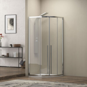 Kabinë dushi gjysmërrethore Elysium 200 Cromo me kristal transparent Nano 8 mm