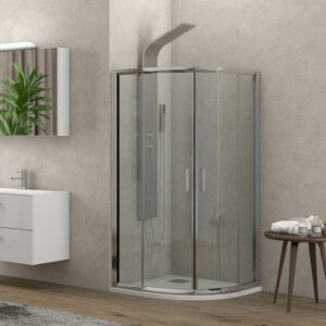 Kabinë dushi gjysmërrethore N Flora 200 KSLP052 80x80x180 me kristal transparent 5.5 mm