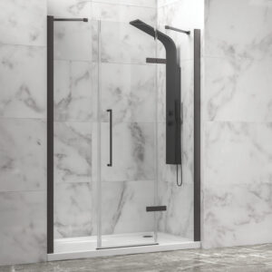 Kabinë dushi metalike mur më mur me kristal transparent Nano 8 mm (36 Fisso)