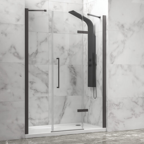 Kabinë dushi metalike mur më mur me kristal transparent Nano 8 mm (36 Fisso) Kabinë dushi metalike mur më mur me kristal transparent Nano 8 mm (36 Fisso)