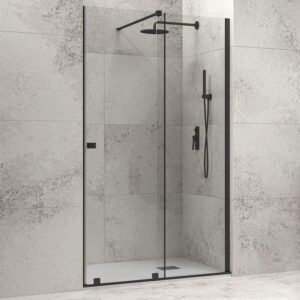 Kabinë dushi mur më mur Animus 400 120x200 Nero me kristal transparent Nano 8 mm