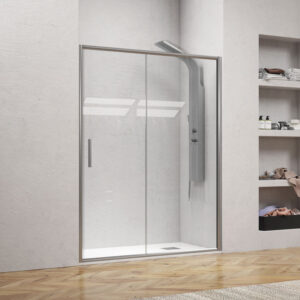 Kabinë dushi mur më mur Efe 400 1000x1900 Argento Opaco me kristal transparent 5 mm