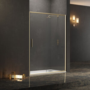 Kabinë dushi mur më mur Efe 400 1100x1900 Oro Opaco me kristal transparent 5 mm