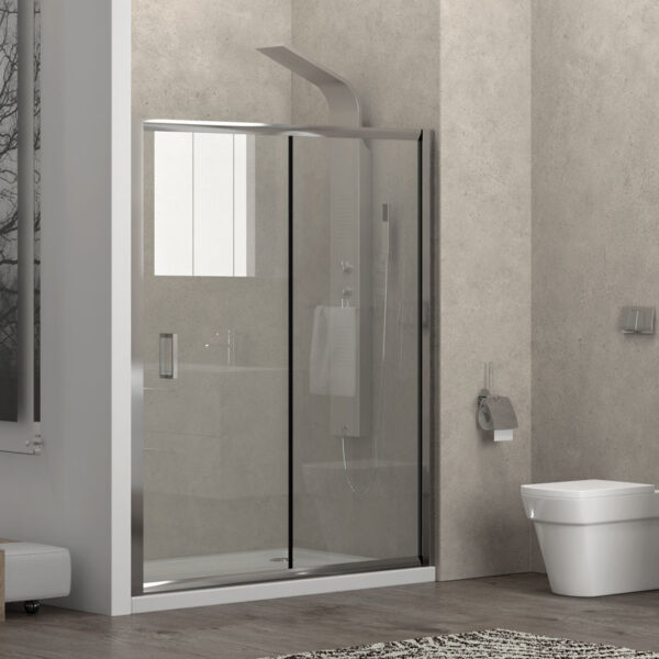 Kabinë dushi mur më mur Flora 500 (KS) 150x180 Cromo me kristal transparent 5.5 mm Kabinë dushi mur më mur Flora 500 (KS) 150x180 Cromo me kristal transparent 5.5 mm