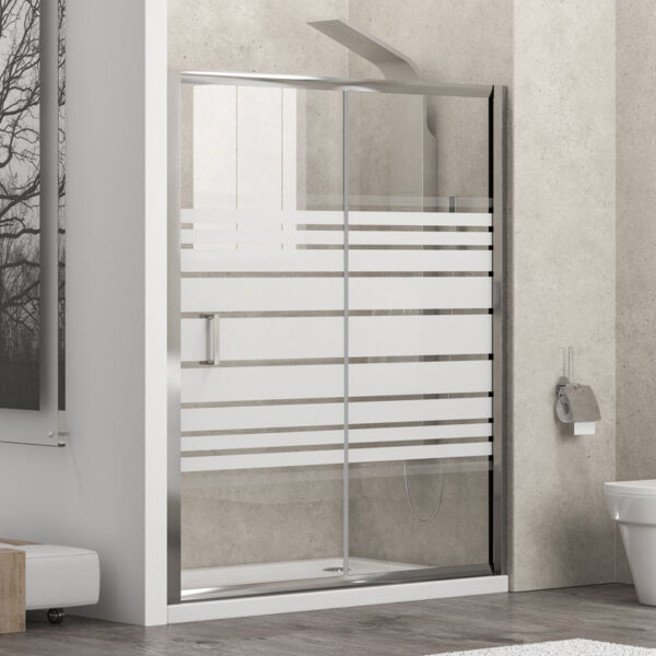 Kabinë dushi mur më mur Flora 500 (KS) 150x180 Cromo me kristal të serigrafizuar 5.5 mm Kabinë dushi mur më mur Flora 500 (KS) 150x180 Cromo me kristal të serigrafizuar 5.5 mm