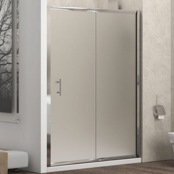 Kabinë dushi mur më mur Flora 500 S-10A 110x190 Cromo me kristal Icy Nano 6 mm