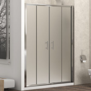 Kabinë dushi mur më mur Flora 600 S-10A 180x190 Cromo me kristal Icy Nano 6 mm