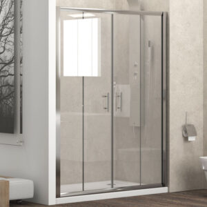 Kabinë dushi mur më mur Flora 600 S-10A 220x190 Cromo me kristal transparent Nano 6 mm