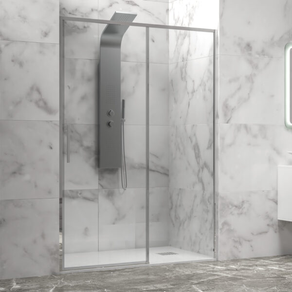 Kabinë dushi mur më mur Lea 400 OBT3810C 1400x2000 Cromo me kristal transparent Nano 6 mm Kabinë dushi mur më mur Lea 400 OBT3810C 1400x2000 Cromo me kristal transparent Nano 6 mm