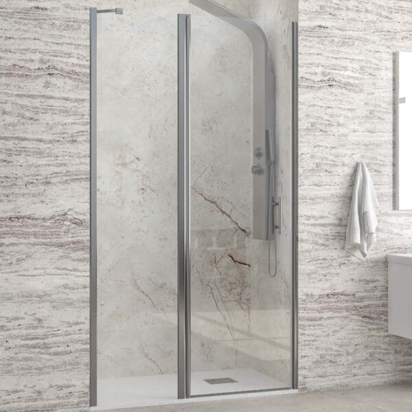 Kabinë dushi mur më mur Panex 400 Alto 850x2000 Cromo me kristal transparent 6 mm