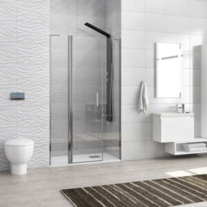 Kabinë dushi mur më mur Panex 600 Alto 1200x2000 Cromo me kristal transparent 6 mm (30 i qëndrueshëm)