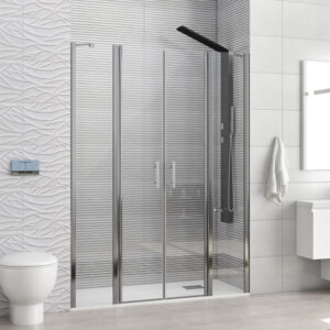 Kabinë dushi mur më mur Panex 700 1750x1900 Cromo me kristal transparent 6 mm