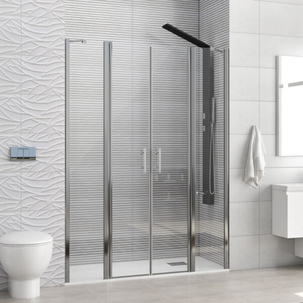 Kabinë dushi mur më mur Panex 700 e kromuar me kristal transparent 6 mm Kabinë dushi mur më mur Panex 700 e kromuar me kristal transparent 6 mm