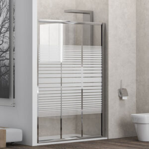 Kabinë dushi mur më mur Penta 300 1000x1800 Cromo me kristal të serigrafizuar 4 mm (S-20A3)