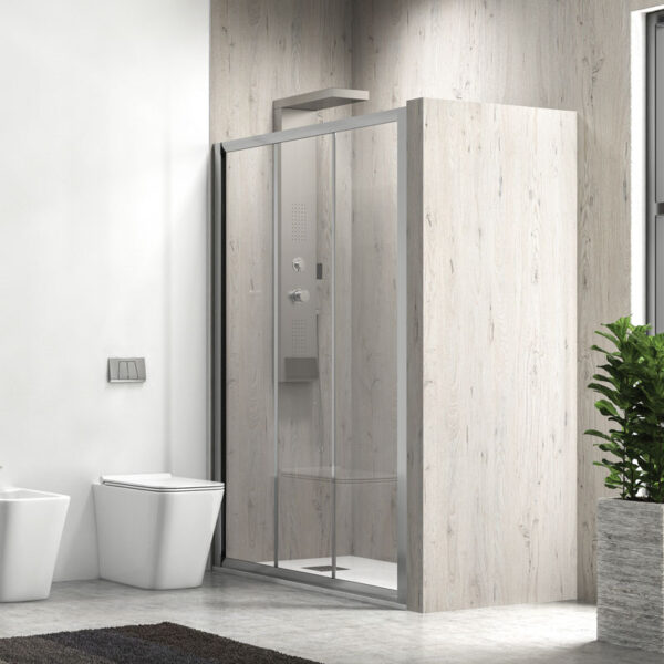 Kabinë dushi mur më mur Penta 300 1300x1900 Cromo me kristal transparent 4 mm (S-20A3)