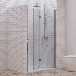 Kabinë dushi mur më mur S-7 Porta 600x2000 Cromo me transparente Clear Nano 6 mm