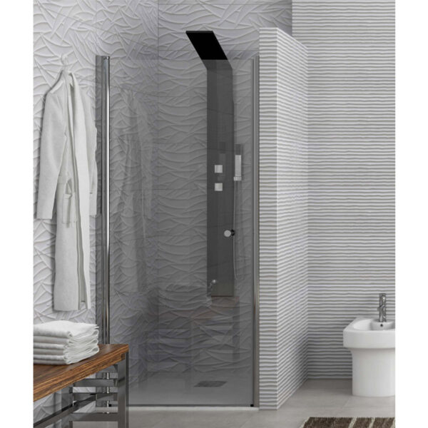 Kabinë dushi mur më mur S/4 80-85x185 me inox transparent transparent (S-5050) Kabinë dushi mur më mur S/4 80-85x185 me inox transparent transparent (S-5050)